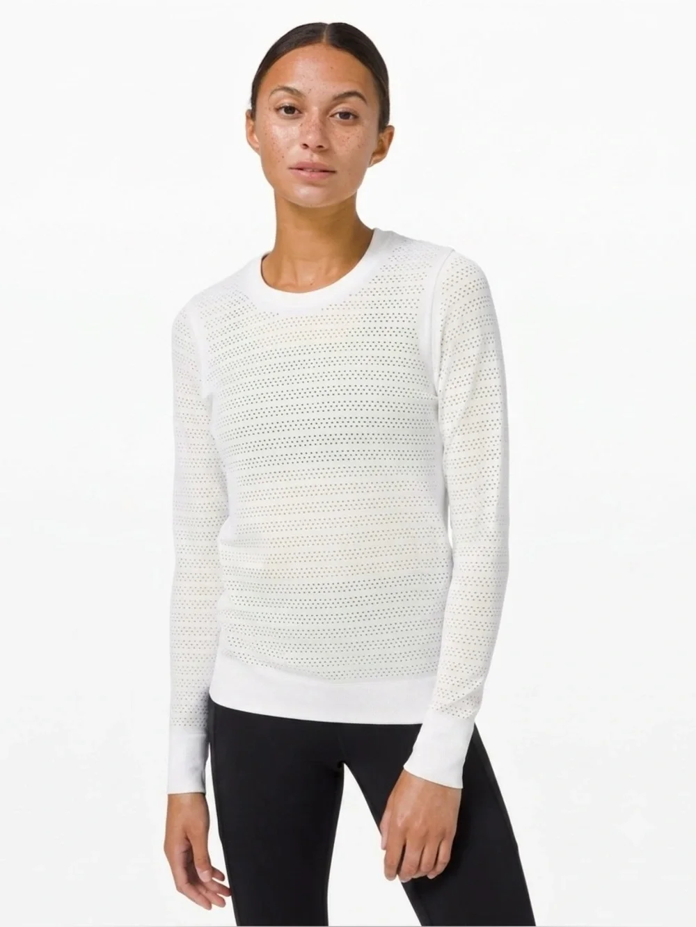 Lululemon Swiftly Breathe Long Sleeve Squad Size 8 White
